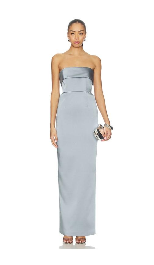 the new arrivals by ilkyaz ozel rhea dress in grey.