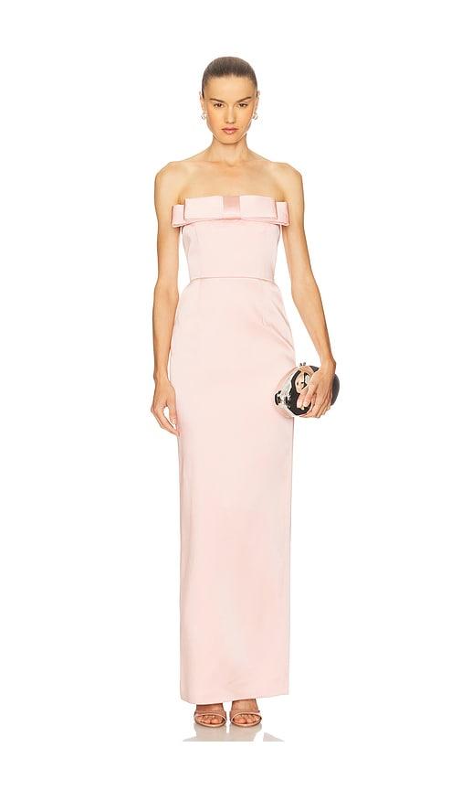 the new arrivals by ilkyaz ozel sisu maxi dress in rose.