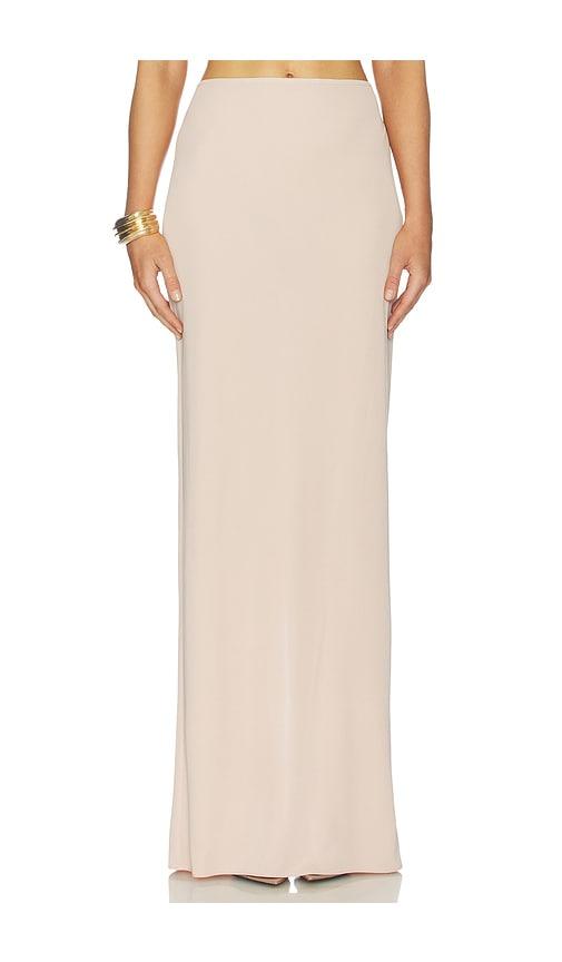 the new arrivals by ilkyaz ozel zada skirt in nude.