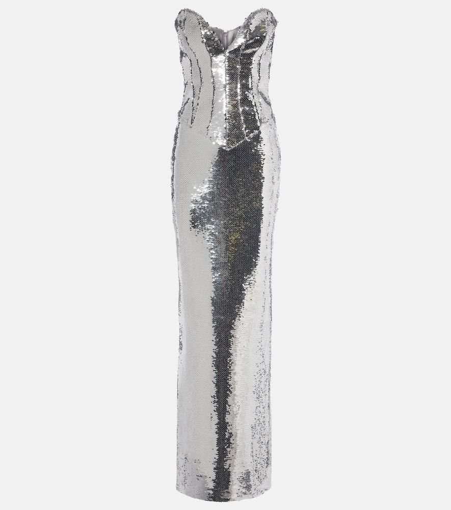 the new arrivals ilkyaz ozel azzura sequined corset gown