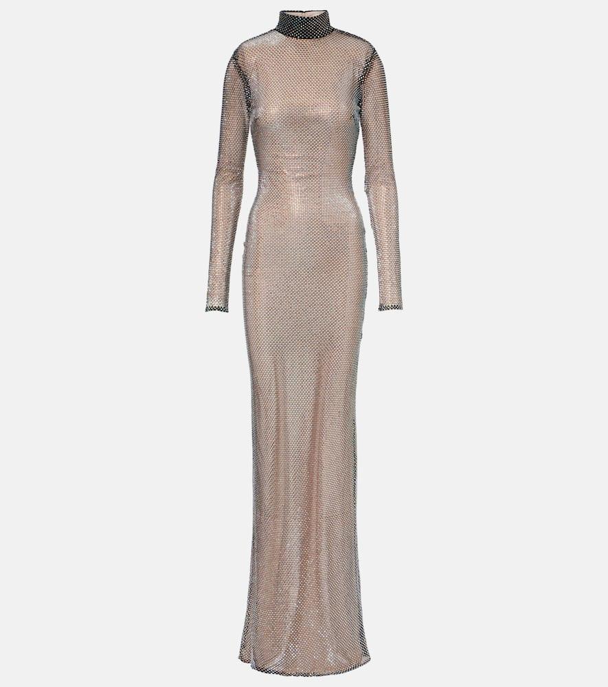 the new arrivals ilkyaz ozel catroux embellished sheer maxi dress