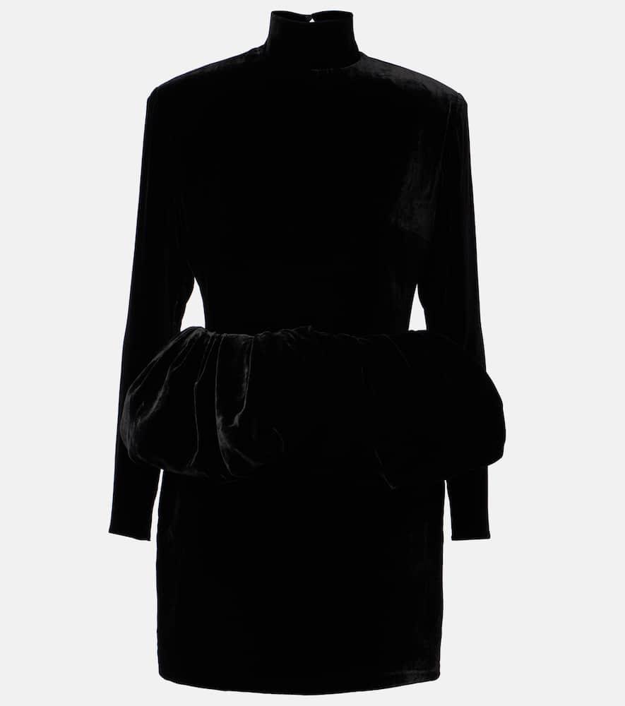 the new arrivals ilkyaz ozel catroux peplum silk minidress