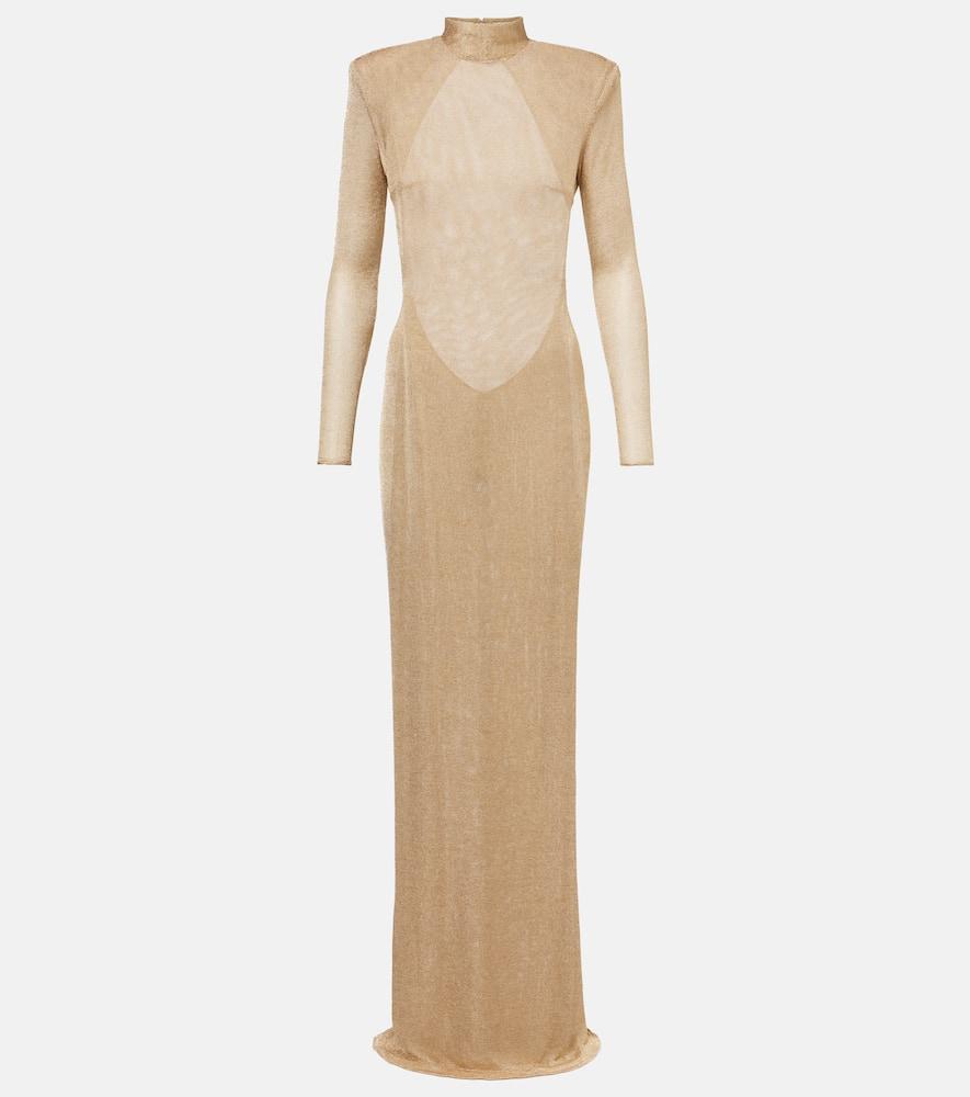 the new arrivals ilkyaz ozel donyale knitted lamé gown
