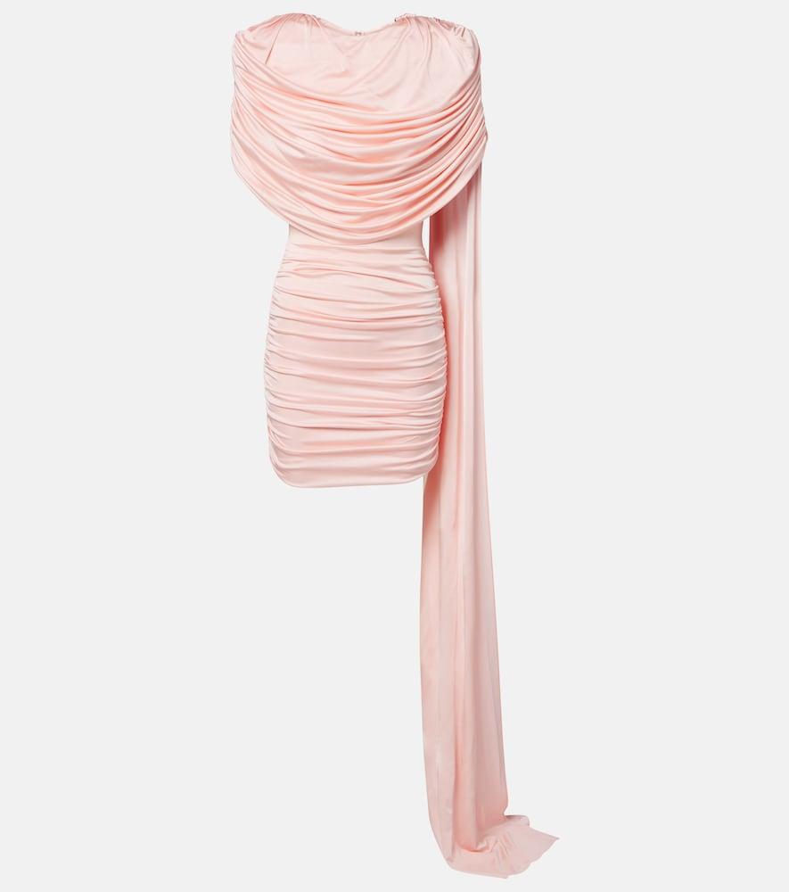 the new arrivals ilkyaz ozel khara draped gathered minidress