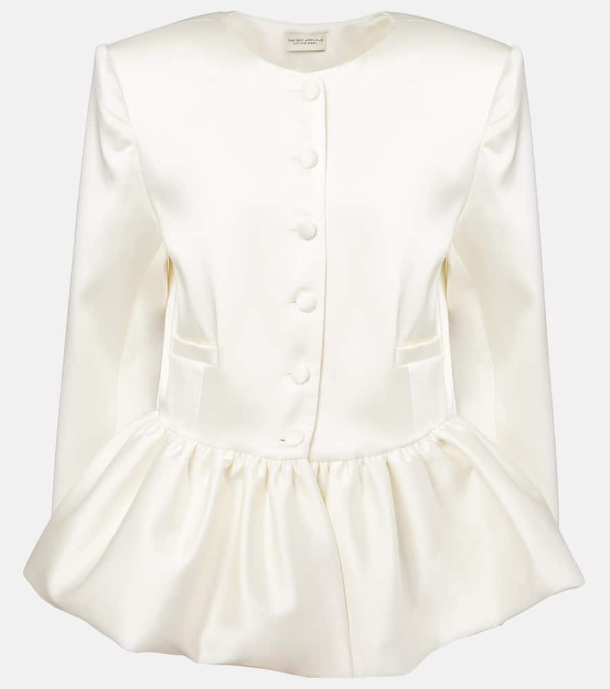 the new arrivals ilkyaz ozel meringue ruffled satin jacket