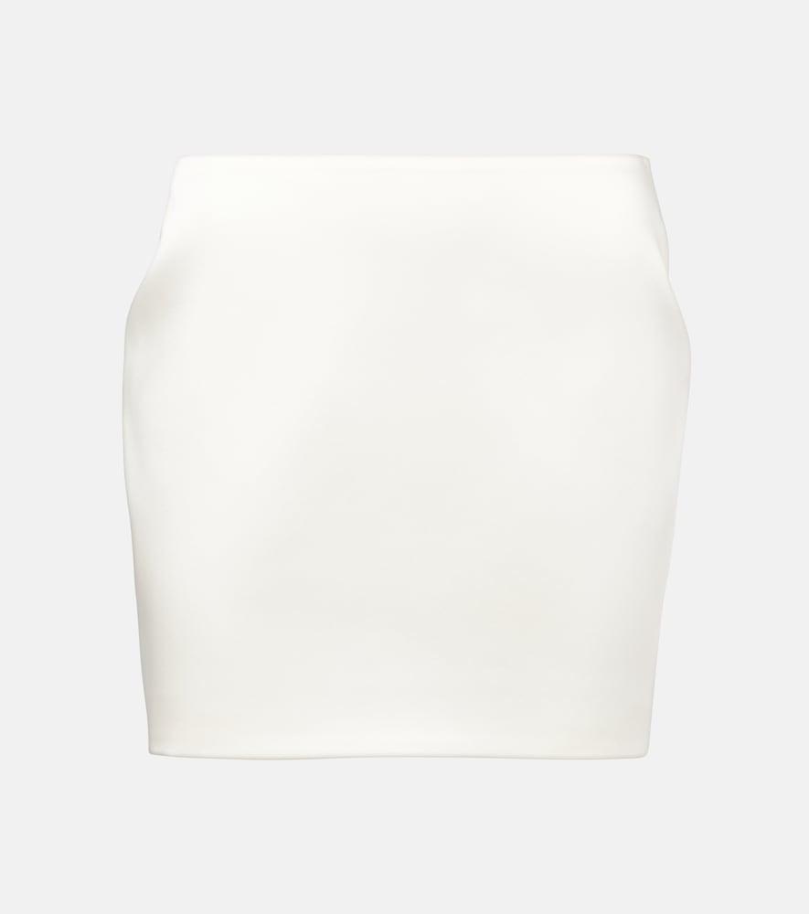 the new arrivals ilkyaz ozel meringue satin miniskirt
