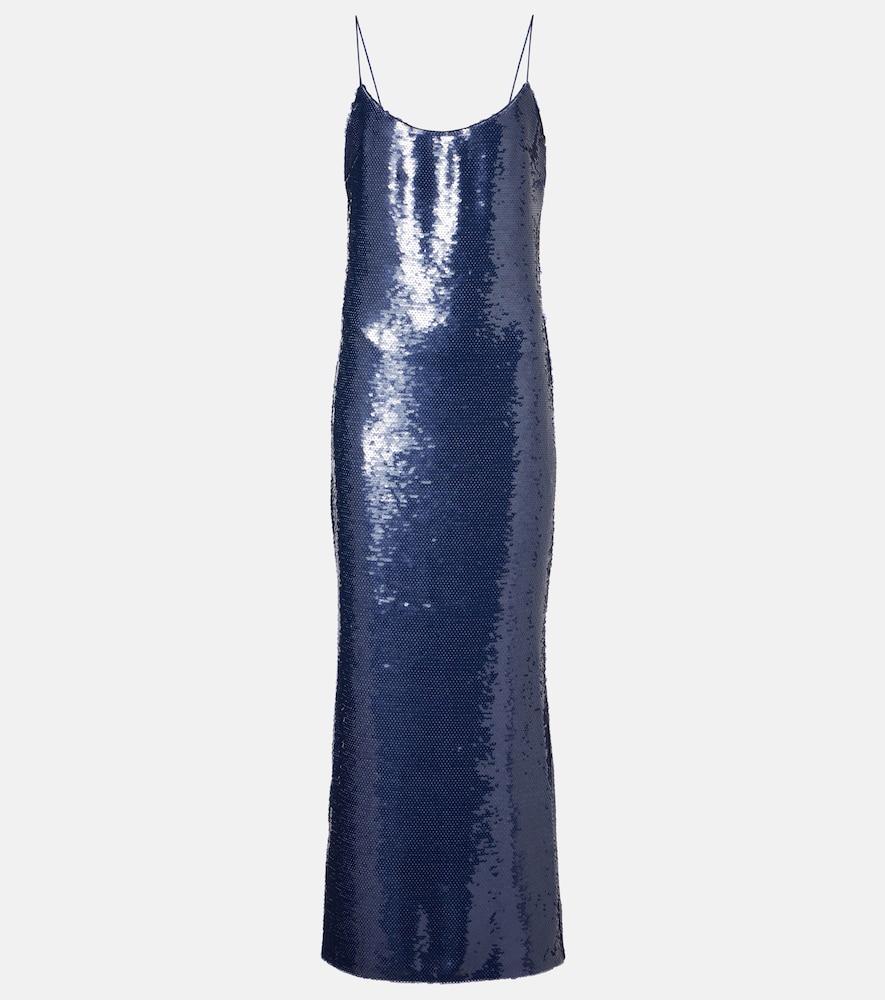 the new arrivals ilkyaz ozel sequined maxi dress