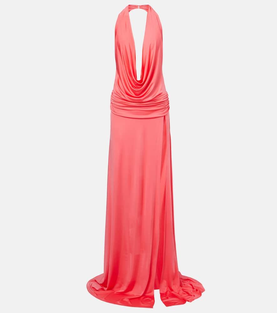 the new arrivals ilkyaz ozel tanit draped satin gown