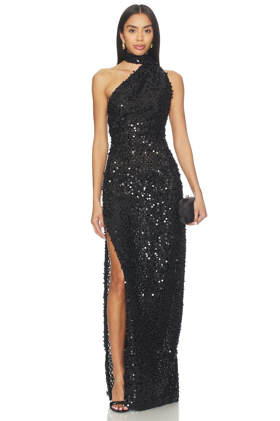 the nicolette crochet sequin dress