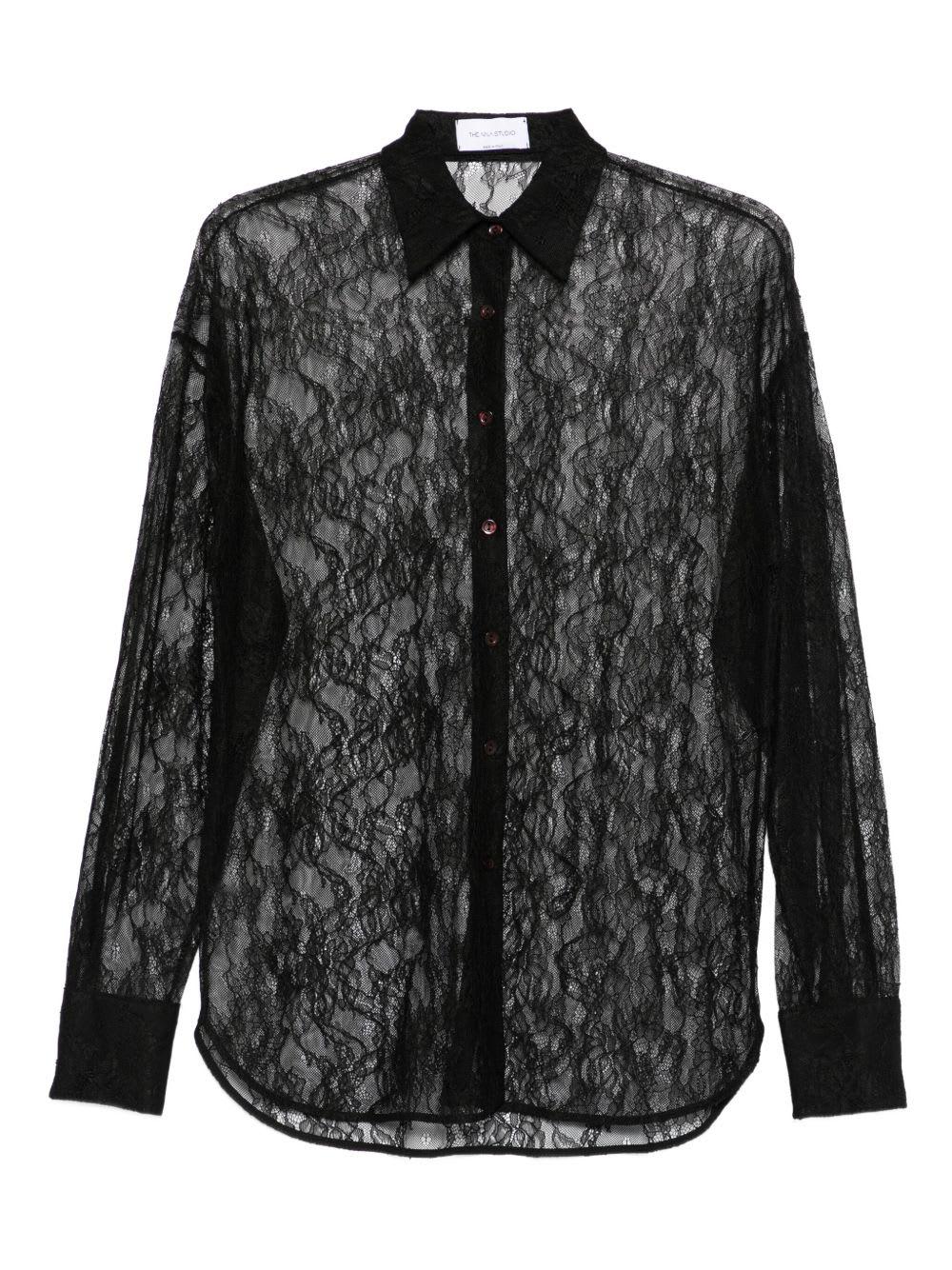 the nina studio lace button-down shirt