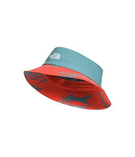 the north face class v top knot bucket - women's reef waters/retro orange tropical paintbrush print small/medium