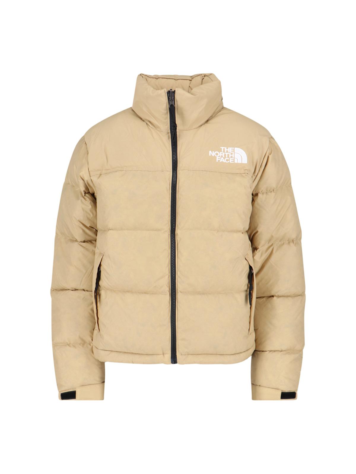 the north face jackets beige nylon - women