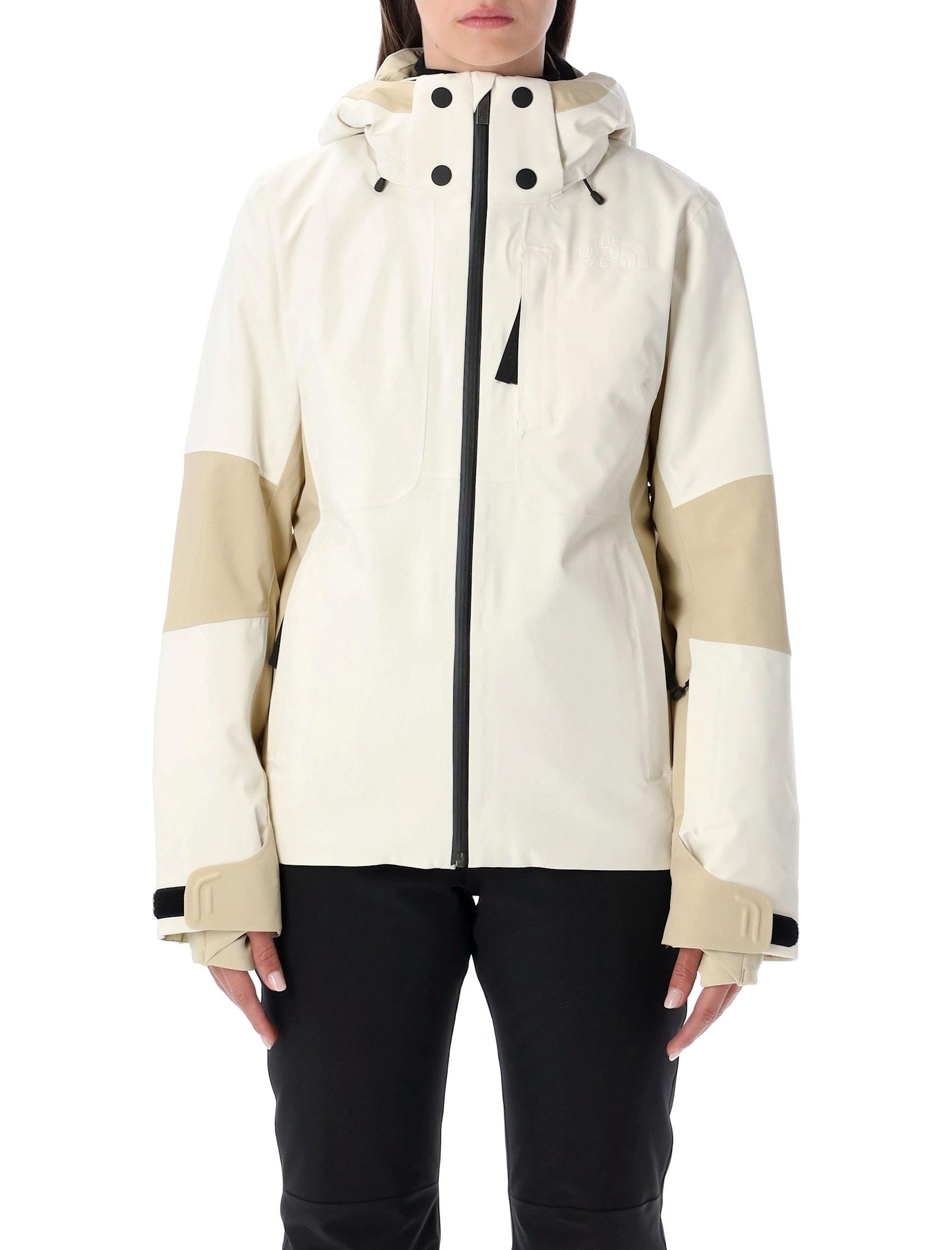 the north face lenado ski jacket beige and white