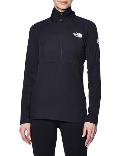 the north face women's summit futurefleece lt half zip running shirt top (us, alpha, medium, regular, regular, standard, tnf black)