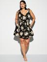 the occasion by old navy fit & flare taffeta mini dress