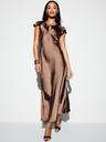 the occasion by old navy flutter-sleeve keyhole satin maxi dress