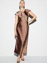 the occasion by old navy flutter-sleeve keyhole satin maxi dress