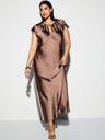 the occasion by old navy flutter-sleeve keyhole satin maxi dress