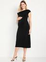 the occasion by old navy maternity asymmetrical shoulder maxi dress
