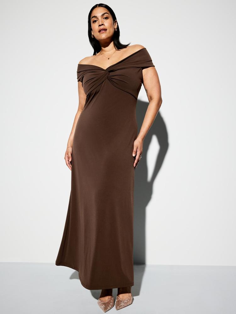 the occasion by old navy off-shoulder maxi dress