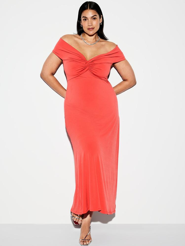 the occasion by old navy off-shoulder maxi dress