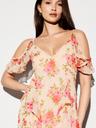 the occasion by old navy off-shoulder ruffle chiffon maxi dress