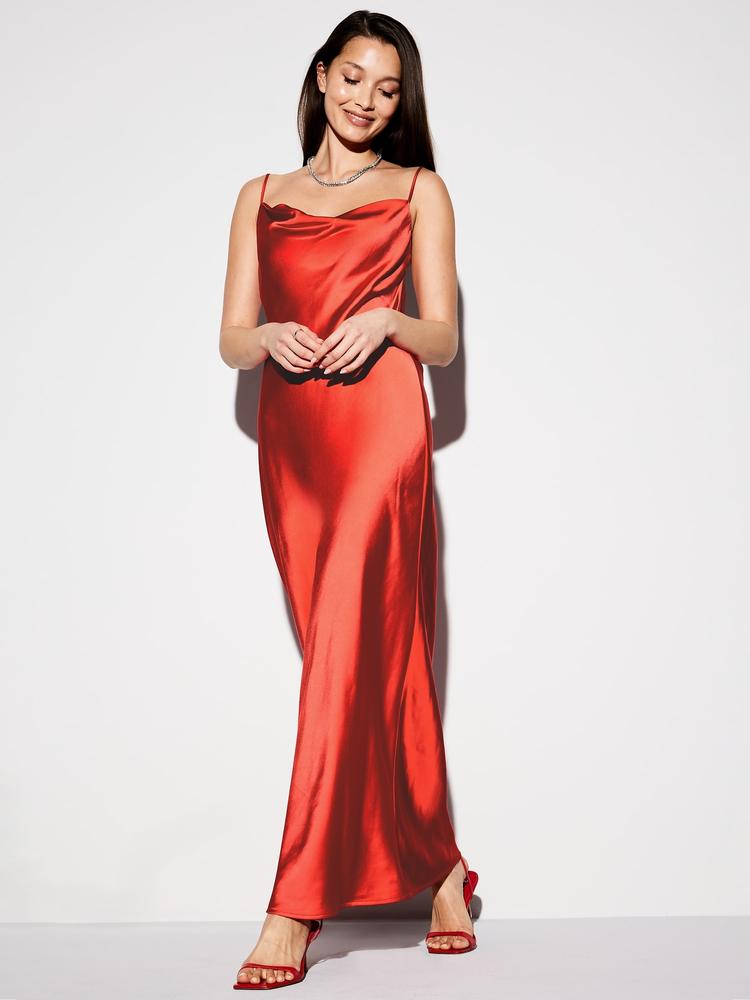 the occasion by old navy satin cowl maxi dress