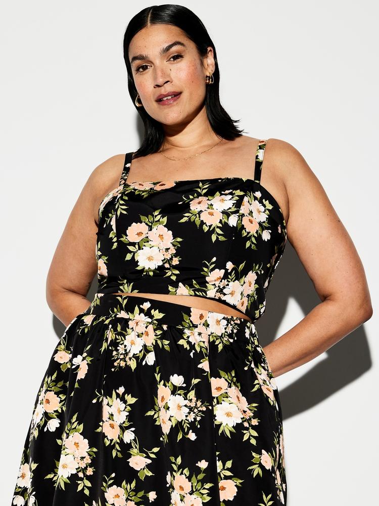 the occasion by old navy taffeta cropped tank top