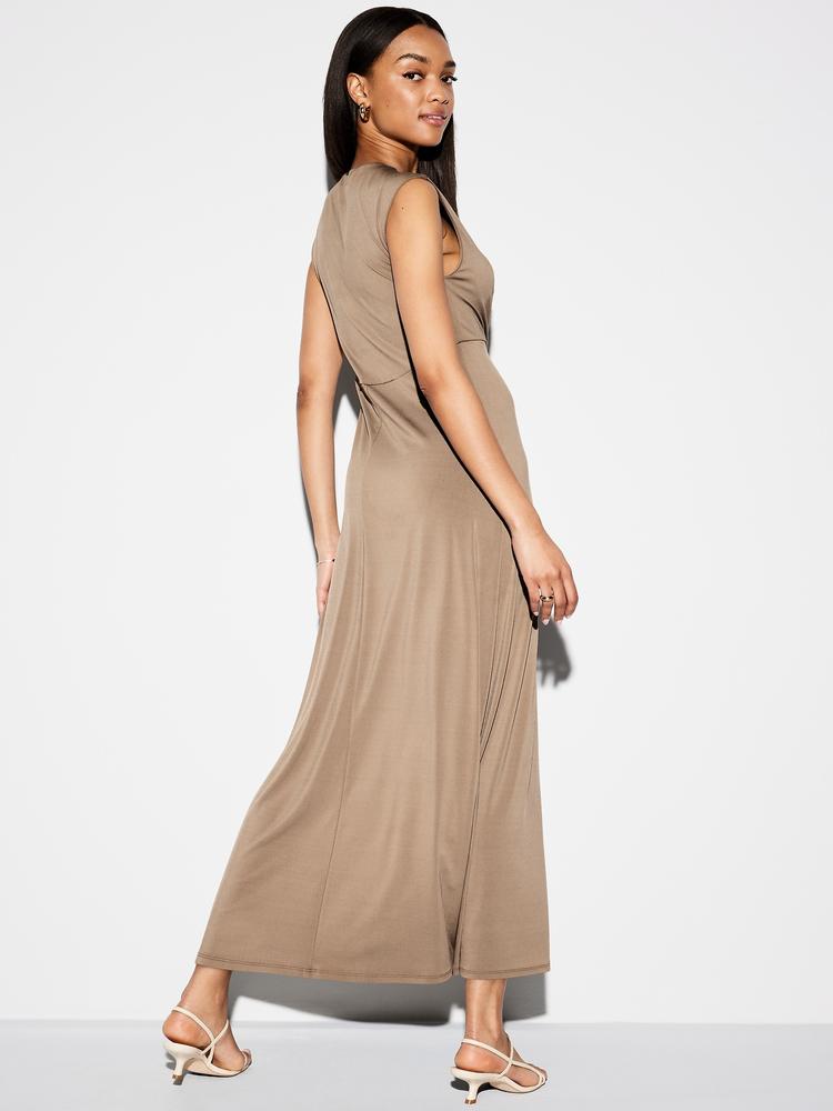 the occasion by old navy twist-front maxi dress