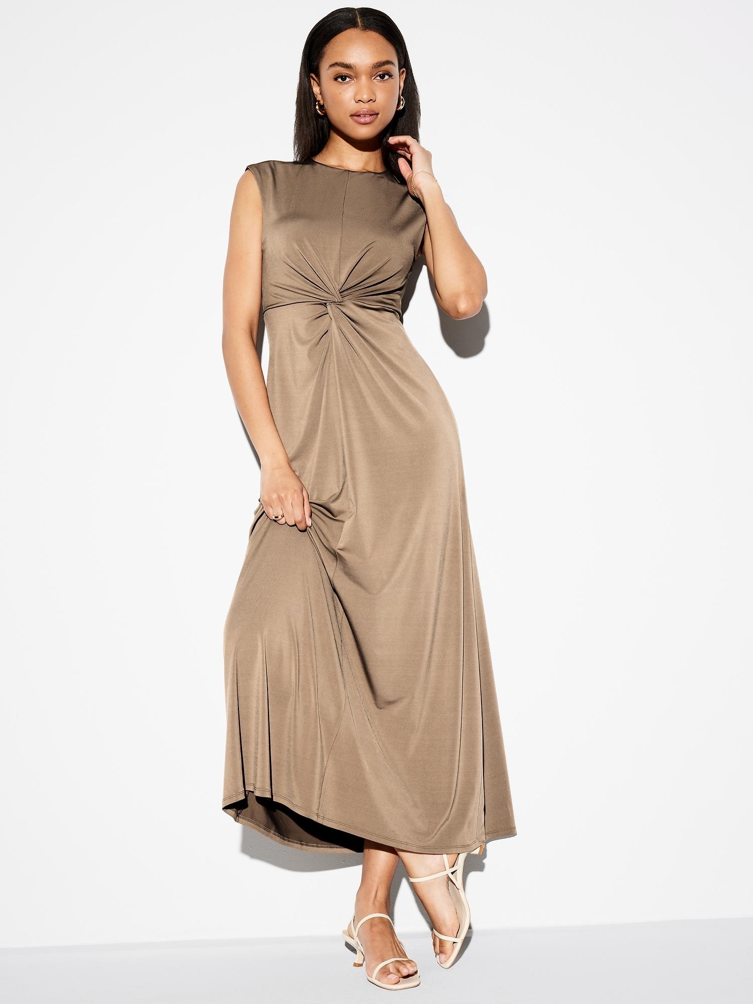 the occasion by old navy twist-front maxi dress