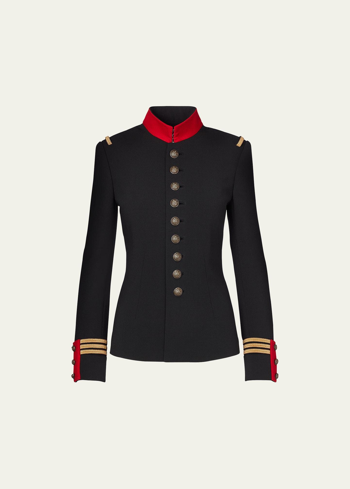 the officer's jacket, black