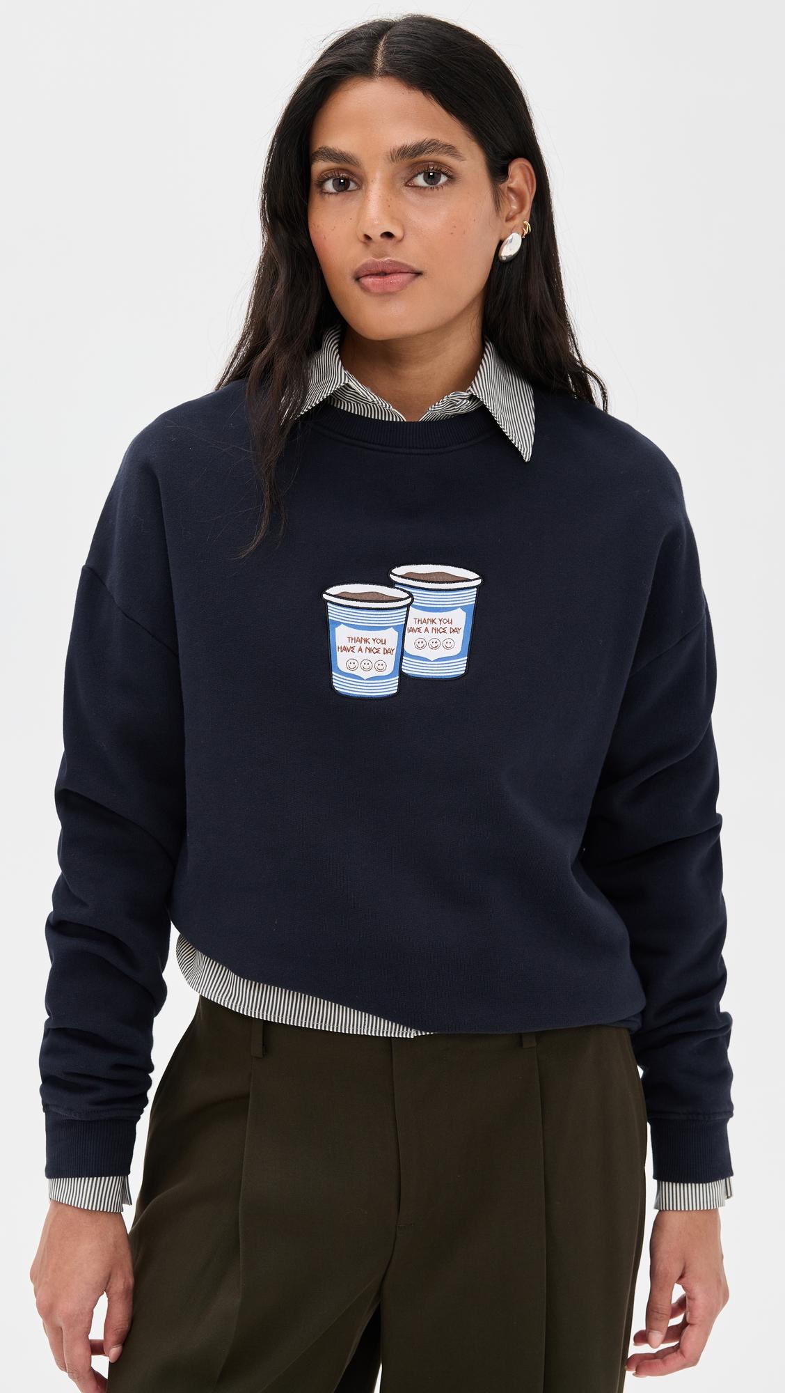 the oversized coffee sweatshirt