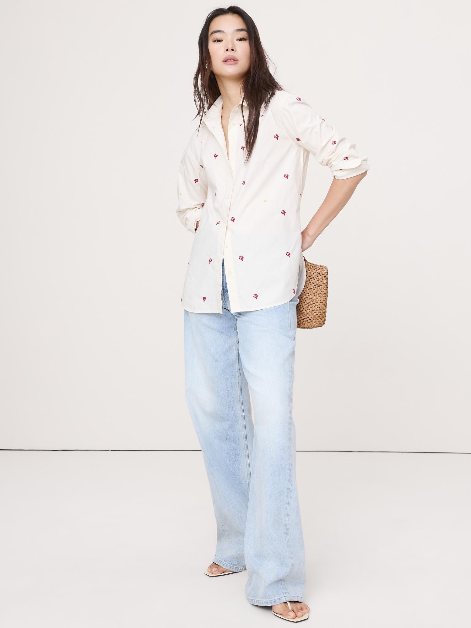 the oversized embroidered shirt