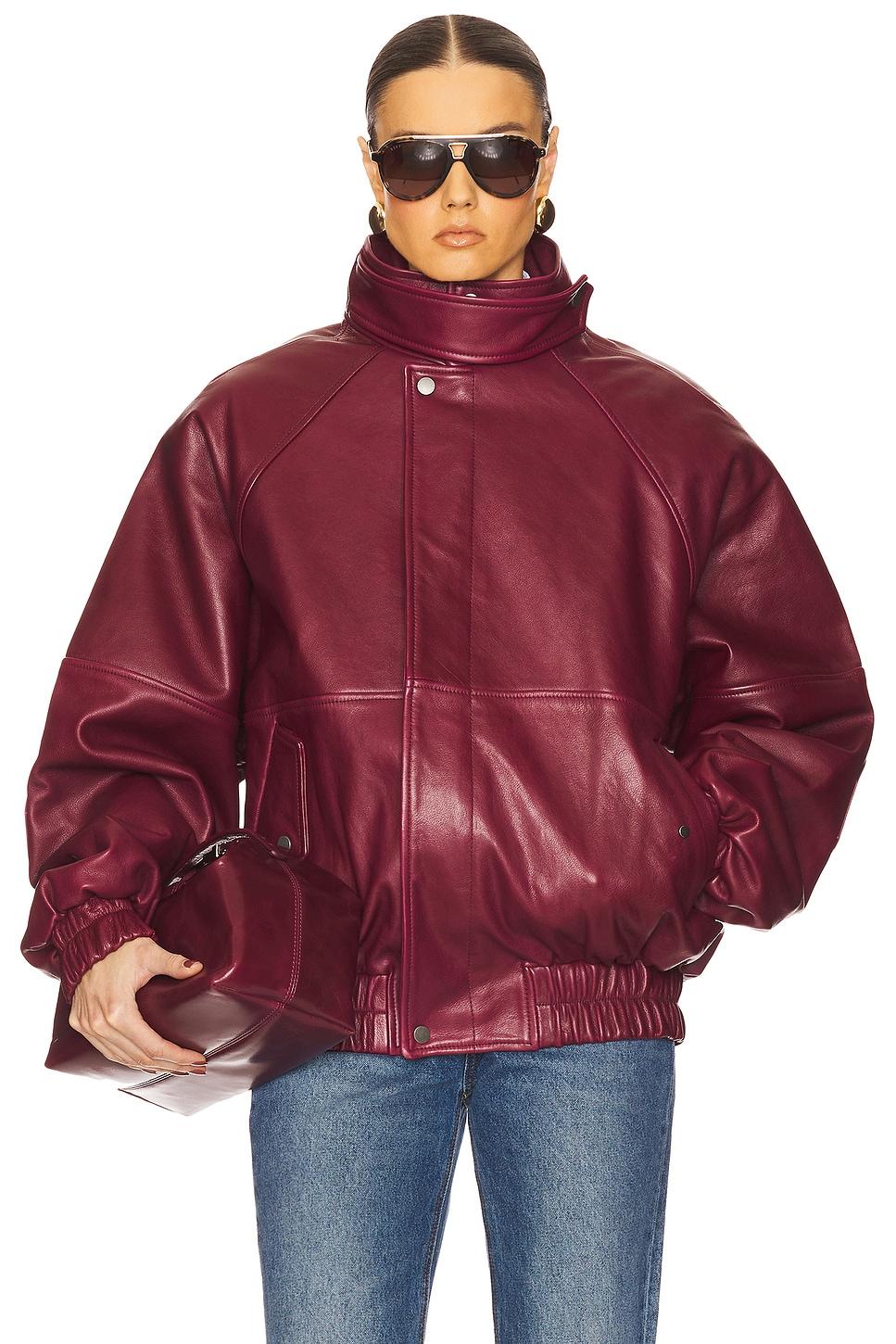 the oversized leather bomber