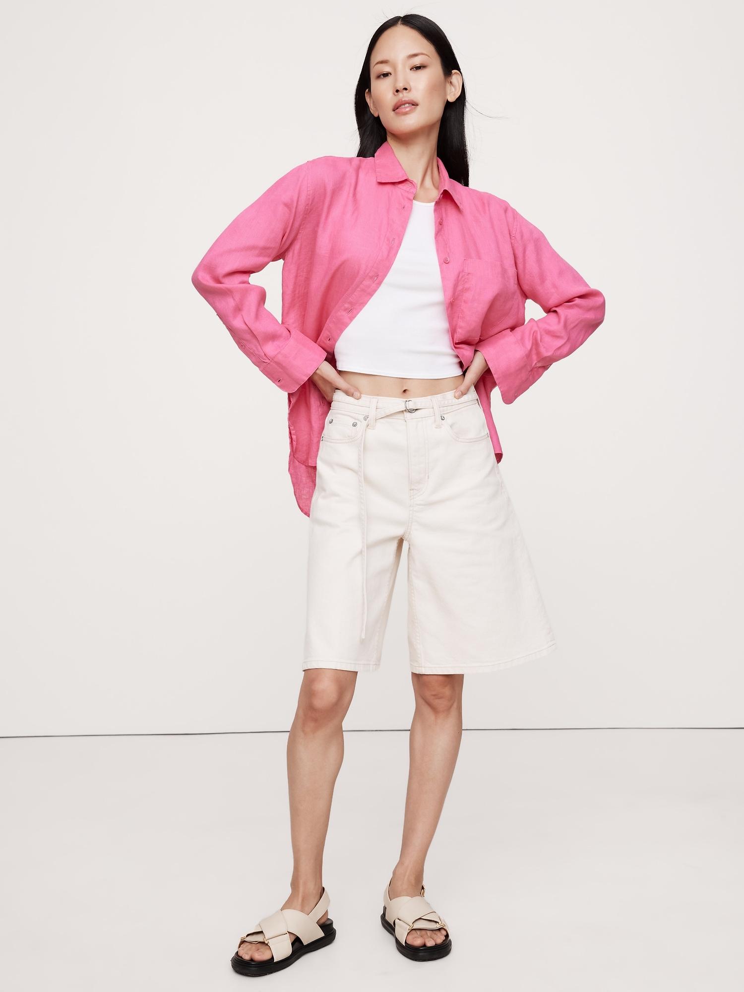 the oversized linen shirt