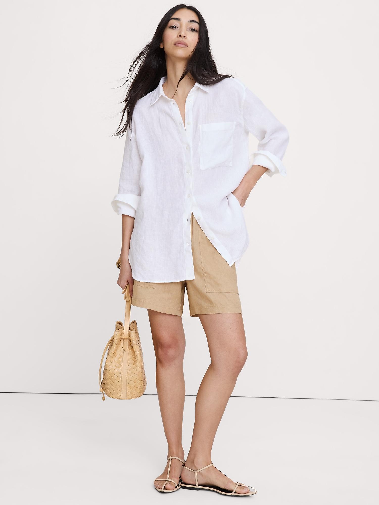 the oversized linen shirt