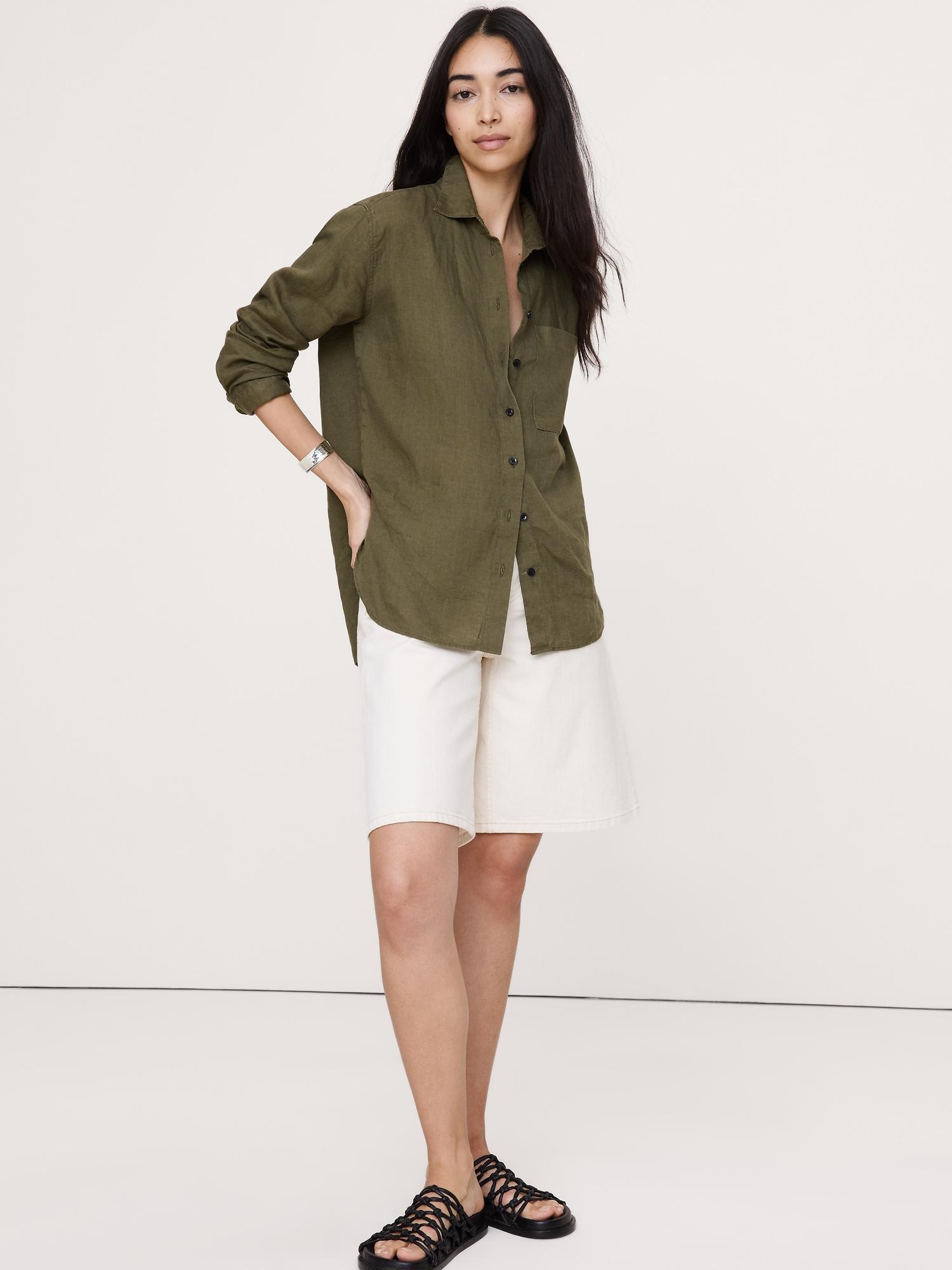 the oversized linen shirt