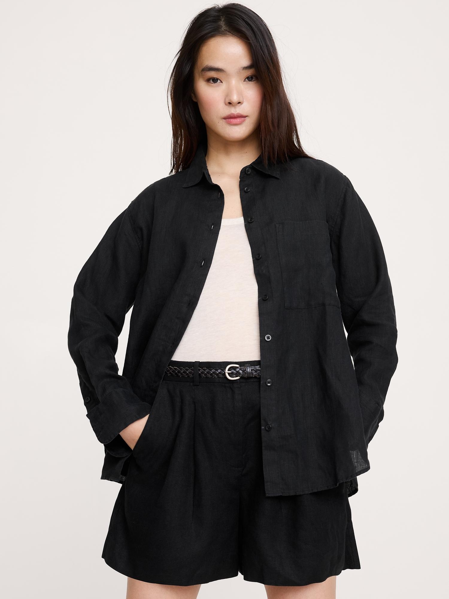 the oversized linen shirt