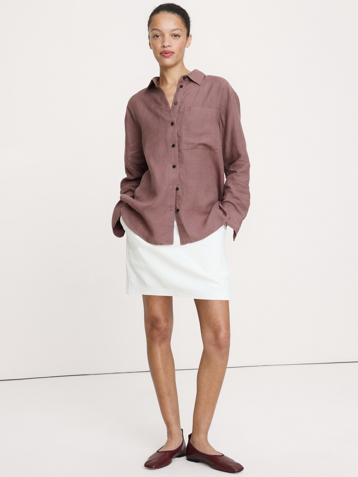 the oversized linen shirt