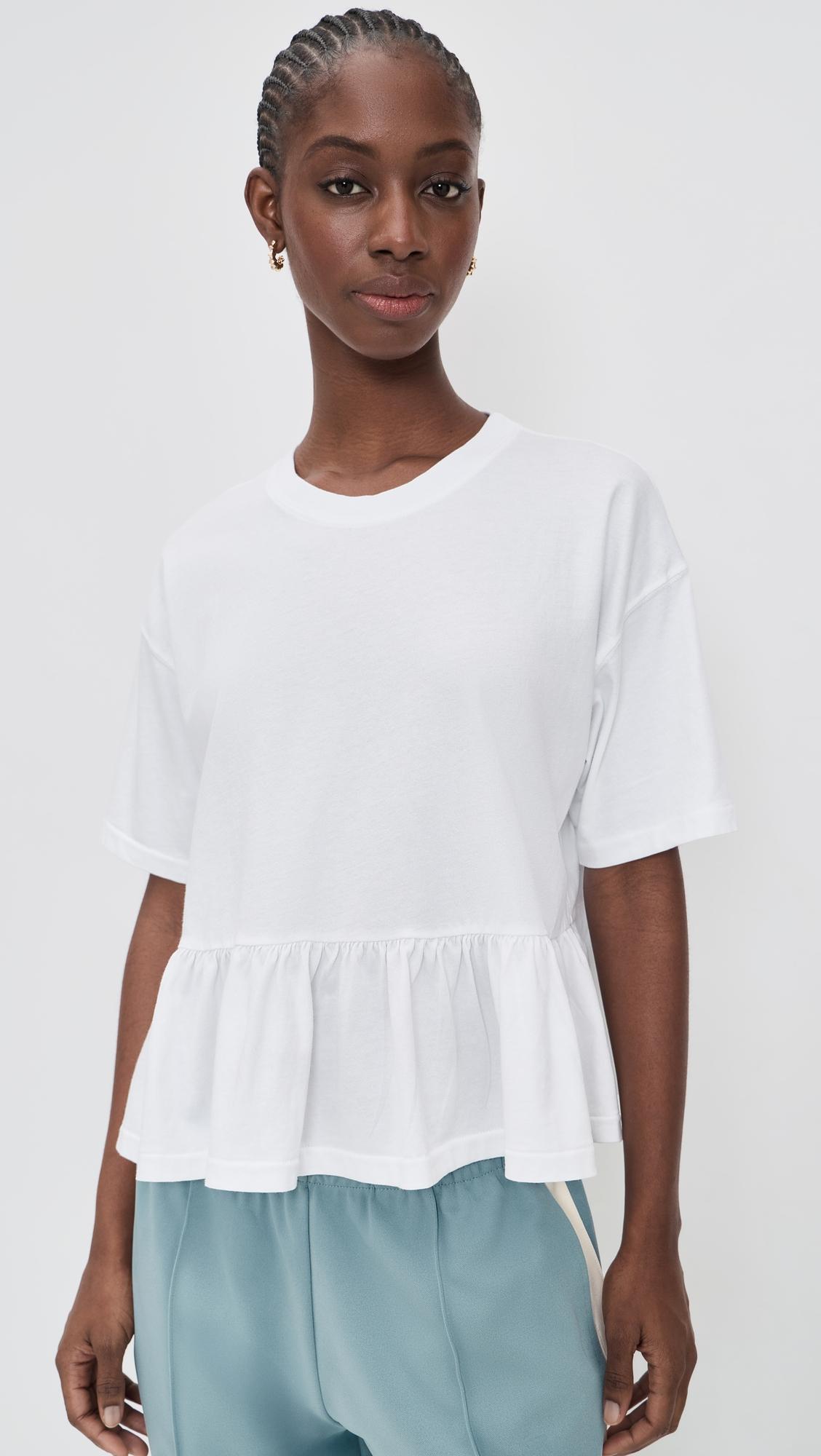 the oversized ruffle peplum tee