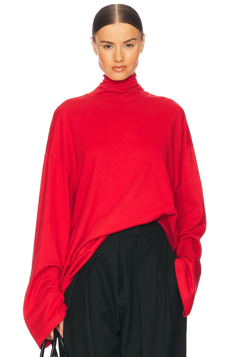 the oversized turtleneck tee in supreme jersey