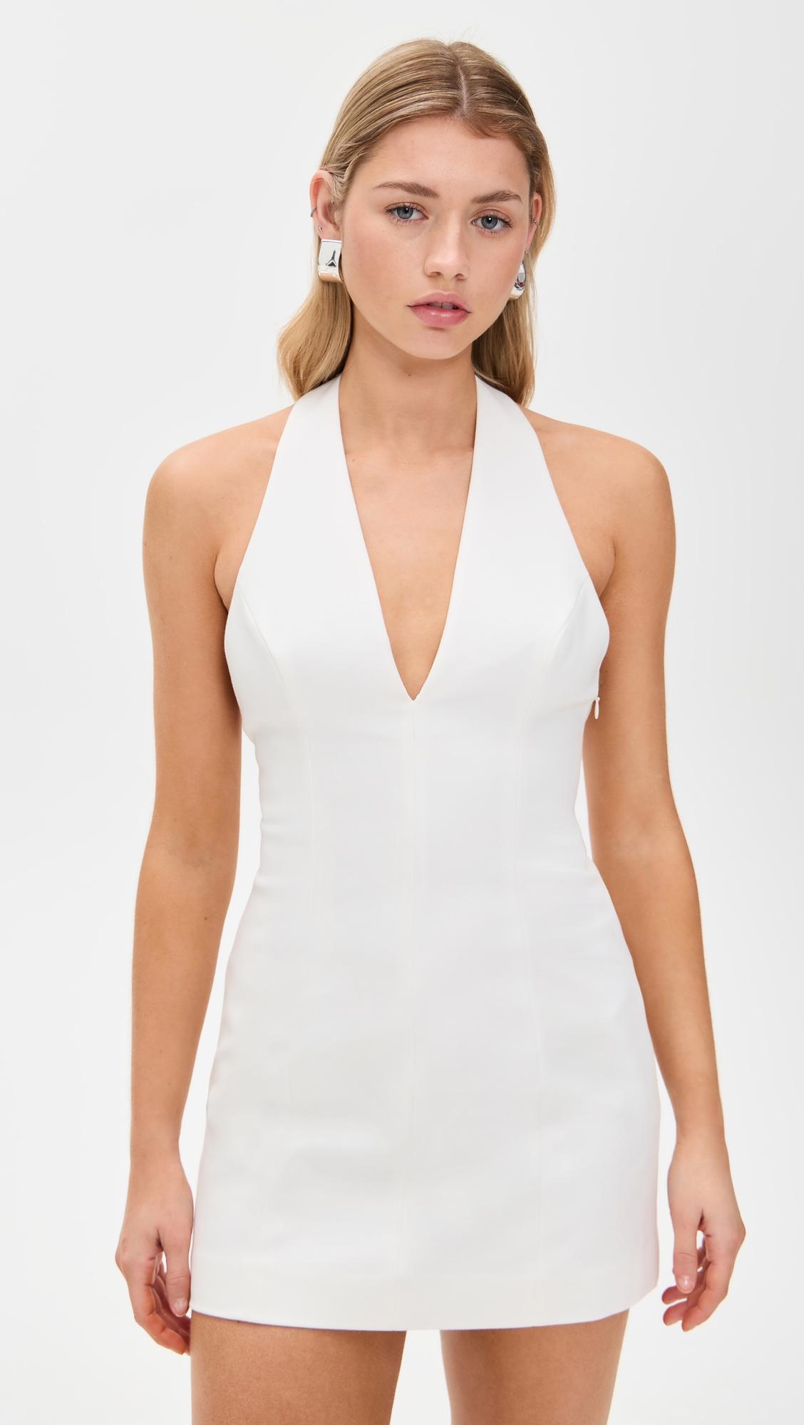 the pearl sateen mini dress