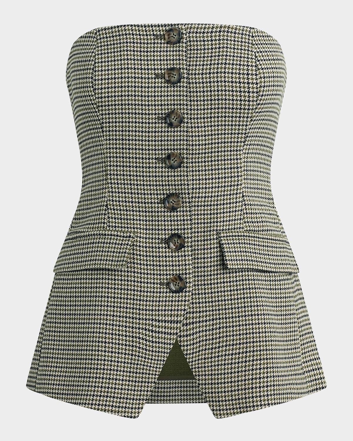 the phoebe houndstooth bustier