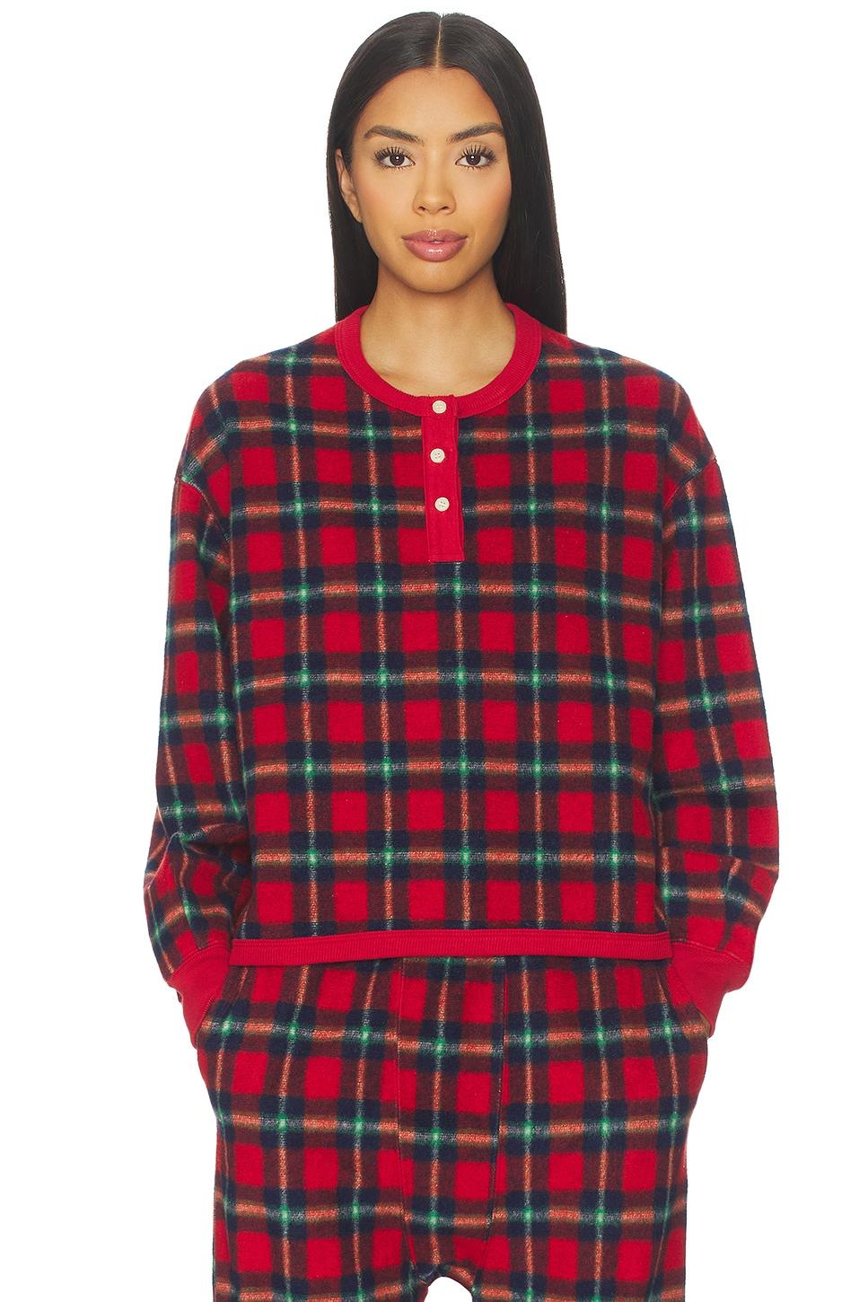 the plush fleece henley sleep sweatshirt