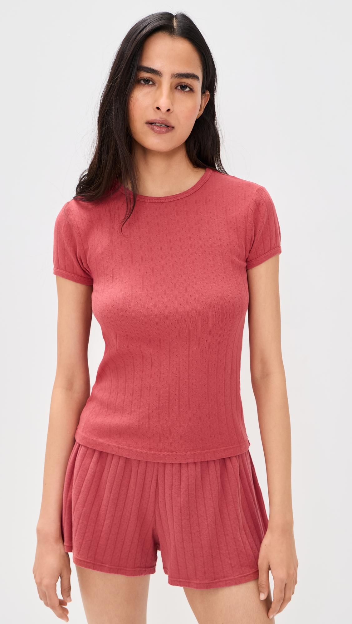 the pointelle baby tee