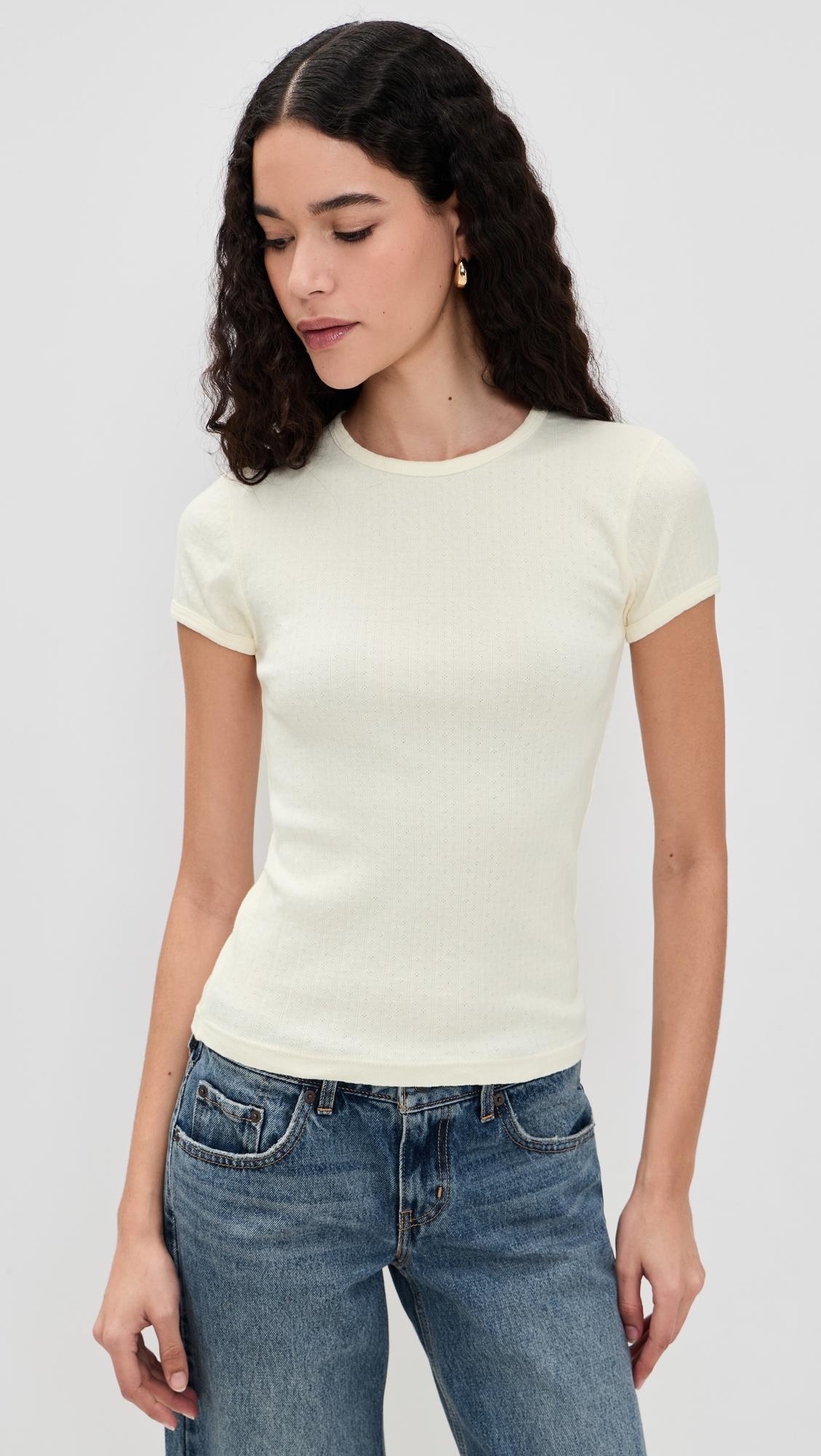 the pointelle baby tee