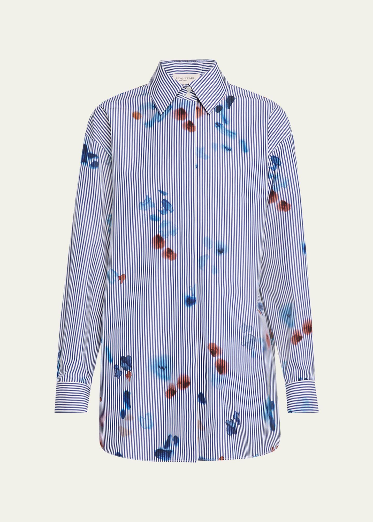 the portrait striped button-down cotton shirt