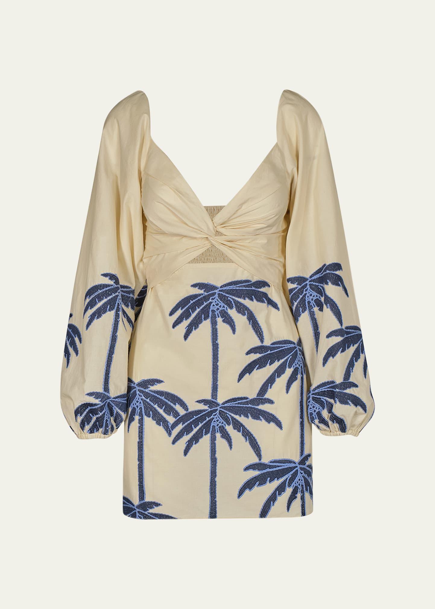 the power of the sea embroidered mini dress