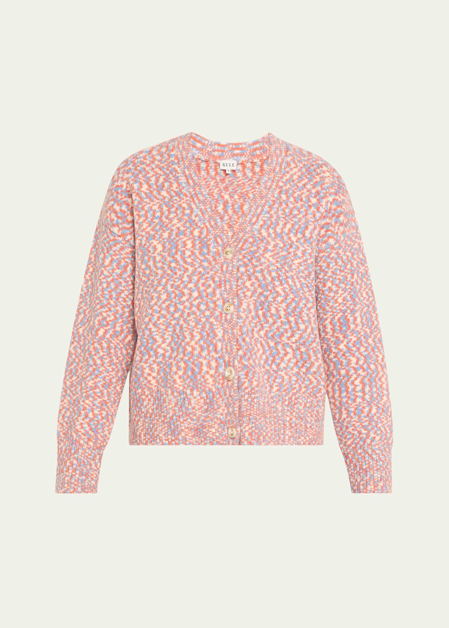 the raffa poppy marl cardigan