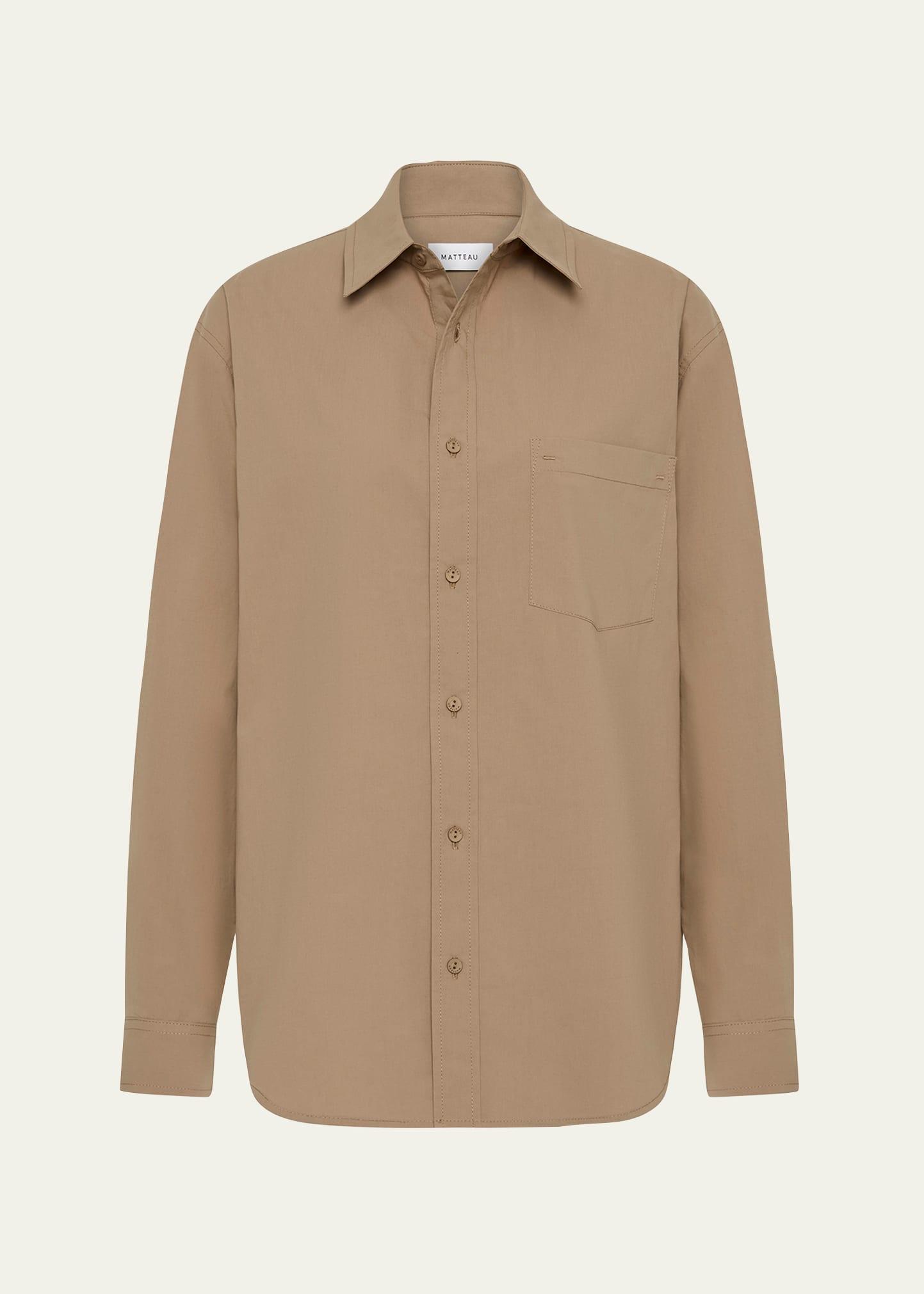 the relaxed button-front shirt